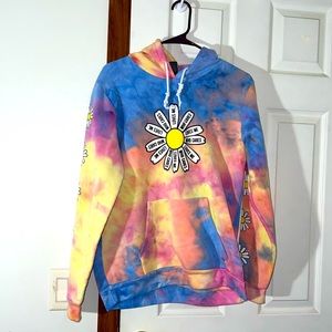 Tie dye daisy hoodie